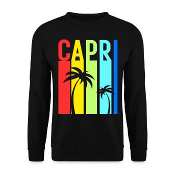 Capri Italy Mediterranean Island Holiday Idea - Unisex Sweatshirt - black - Front - Alina (178cm) & Michal (187cm)