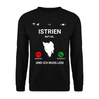 Istrien Kroatien Balkan Adria Urlaub Idee - Unisex Pullover - Schwarz - Vorne - Alina (178cm) & Michal (187cm)