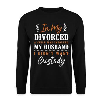 Happy Divorce Party dans mon divorce - Sweat-shirt Unisexe - noir - Devant - Alina (178cm) & Michal (187cm)