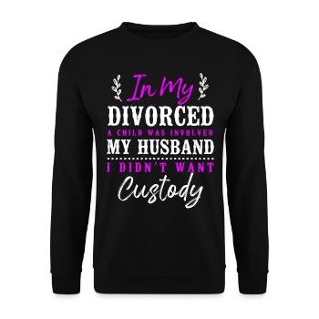 Happy Divorce Party dans mon divorce - Sweat-shirt Unisexe - noir - Devant - Alina (178cm) & Michal (187cm)