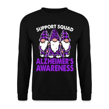 Support Squad Alzheimer's Awareness Month Purple - Unisex Sweatshirt - black - Front - Alina (178cm) & Michal (187cm)
