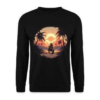 Motocross Dirtbike - Unisex Pullover - Schwarz - Vorne - Alina (178cm) & Michal (187cm)