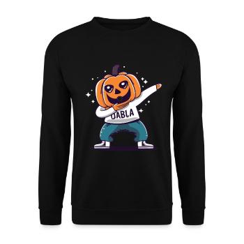 Pumpkin Dabbing Dab Pumpkin Dance Halloween Tendance Halloween - Sweat-shirt Unisexe - noir - Devant - Alina (178cm) & Michal (187cm)