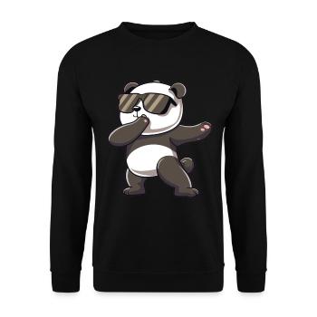 Panda Dabbing Panda Pandas Panda Baby - Sweat-shirt Unisexe - noir - Devant - Alina (178cm) & Michal (187cm)
