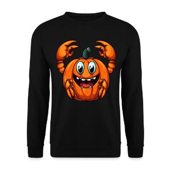 Lobster Pumpkin Lazy Halloween Party Costume for - Unisex Sweatshirt - black - Front - Alina (178cm) & Michal (187cm)