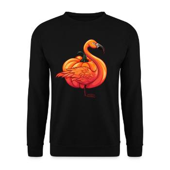 Flamingo Pumpkin Lazy Halloween Party Costume Kids - Unisex Pullover - Schwarz - Vorne - Alina (178cm) & Michal (187cm)