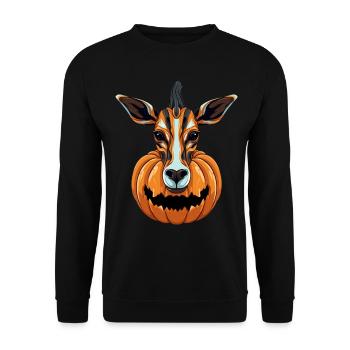 Okapi Pumpkin Lazy Halloween Party Costume pour - Sweat-shirt Unisexe - noir - Devant - Alina (178cm) & Michal (187cm)