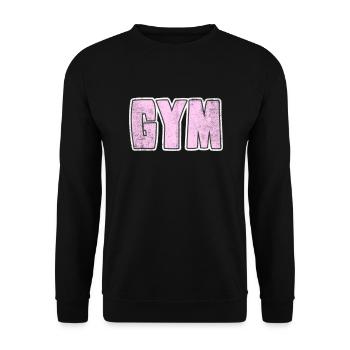 Gym Fitnessstudio - Unisex Pullover - Schwarz - Vorne - Alina (178cm) & Michal (187cm)