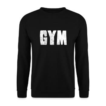 Gym Fitnessstudio - Unisex Pullover - Schwarz - Vorne - Alina (178cm) & Michal (187cm)