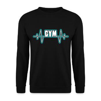 gymnase gymnase battement de cœur - Sweat-shirt Unisexe - noir - Devant - Alina (178cm) & Michal (187cm)