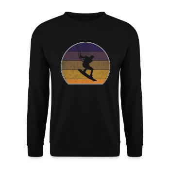 Kitesurf rétro Sunset Kitesurf - Sweat-shirt Unisexe - noir - Devant - Alina (178cm) & Michal (187cm)