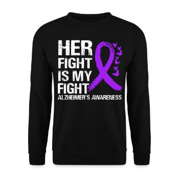 Kampf gegen Alzheimer - Unisex Pullover - Schwarz - Vorne - Alina (178cm) & Michal (187cm)