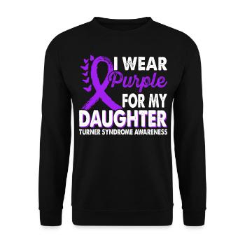 Wear purple for Awareness Month - Unisex Sweatshirt - black - Front - Alina (178cm) & Michal (187cm)