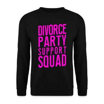 Happy Divorce Party Divorce Party - Unisex Pullover - Schwarz - Vorne - Alina (178cm) & Michal (187cm)