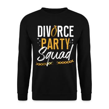 Happy Divorce Party Divorce Party - Unisex Sweatshirt - black - Front - Alina (178cm) & Michal (187cm)