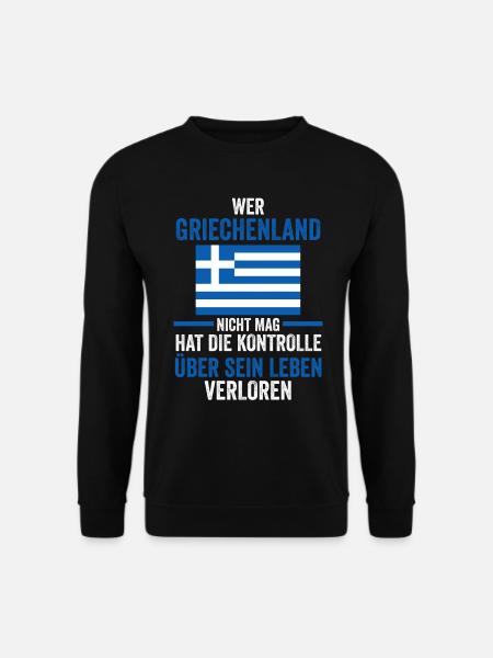 Griechen Grieche Griechenland - Unisex Pullover - Schwarz