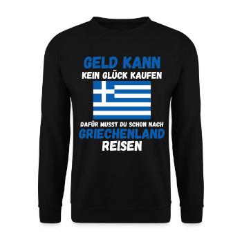 Griechen Grieche Griechenland - Unisex Pullover - Schwarz - Vorne - Alina (178cm) & Michal (187cm)