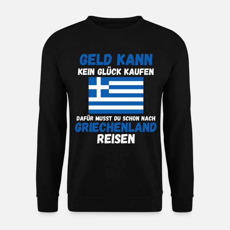 Griechen Grieche Griechenland - Unisex Pullover - Schwarz
