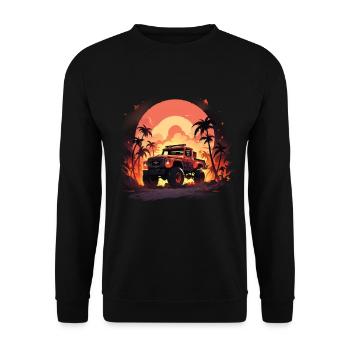 Monster truck - Unisex Sweatshirt - black - Front - Alina (178cm) & Michal (187cm)