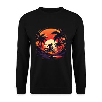Motocross Dirtbike - Unisex Pullover - Schwarz - Vorne - Alina (178cm) & Michal (187cm)