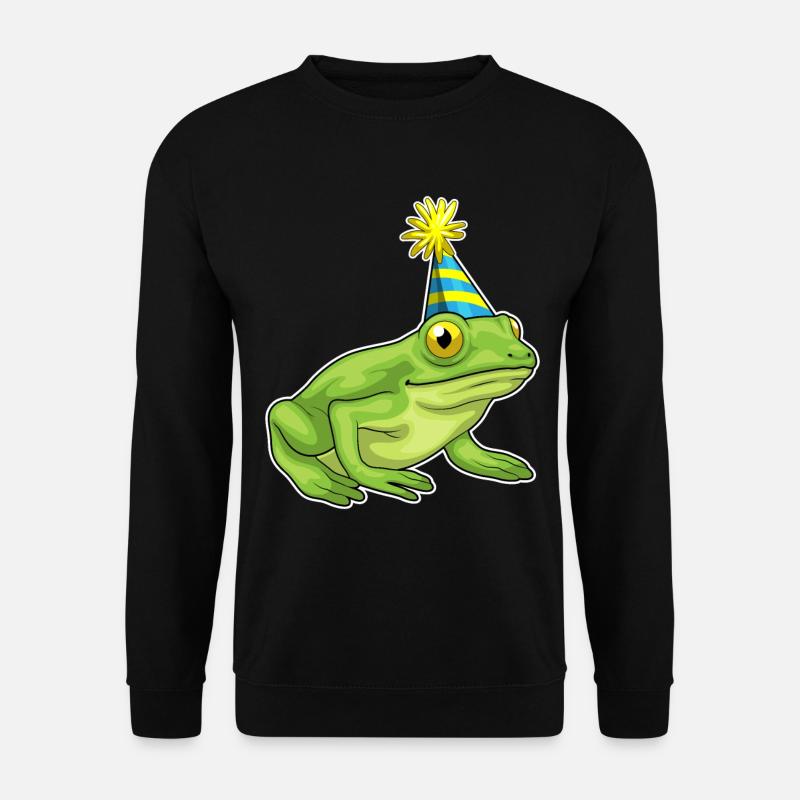 Frog Party Party Hat - Unisex Sweatshirt - black