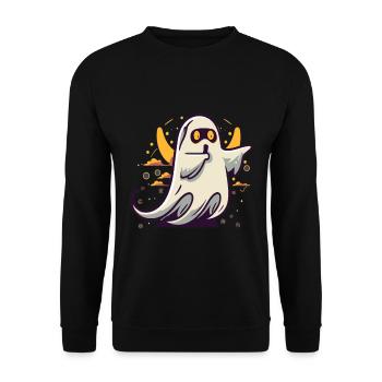 Ghost Dabbing Halloween Dabbing Dab Ghost - Sweat-shirt Unisexe - noir - Devant - Alina (178cm) & Michal (187cm)