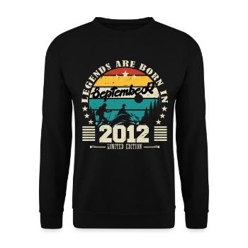 September 2012. Birthday gift September 2012 - Unisex Sweatshirt - black - Front - Alina (178cm) & Michal (187cm)