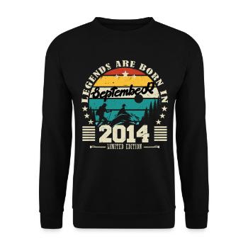 September 2014. Birthday gift September 2014 - Unisex Sweatshirt - black - Front - Alina (178cm) & Michal (187cm)