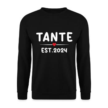 Tante 2024 Patin werdende Tante - Unisex Pullover - Schwarz - Vorne - Alina (178cm) & Michal (187cm)