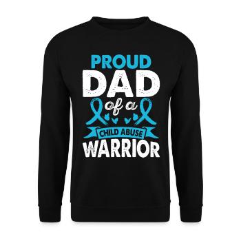 Father of Child Abuse Warrior Month of the - Unisex Sweatshirt - black - Front - Alina (178cm) & Michal (187cm)