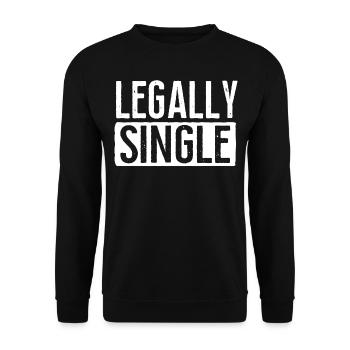 Happy Divorce Party Legally Single - Unisex Sweatshirt - black - Front - Alina (178cm) & Michal (187cm)