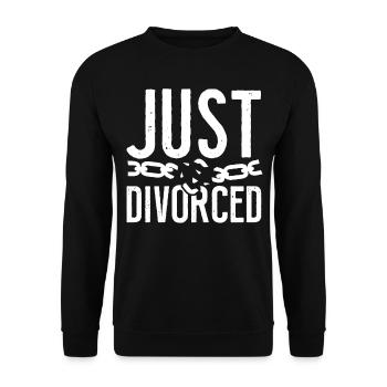 Happy Divorce Party Just Divorced - Unisex Sweatshirt - black - Front - Alina (178cm) & Michal (187cm)