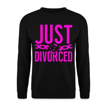 Happy Divorce Party Just Divorced - Unisex Sweatshirt - black - Front - Alina (178cm) & Michal (187cm)
