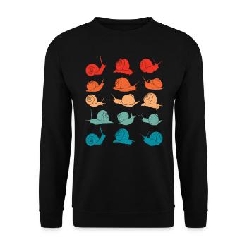 Snail lovers Types of snails owners - Unisex Sweatshirt - black - Front - Alina (178cm) & Michal (187cm)