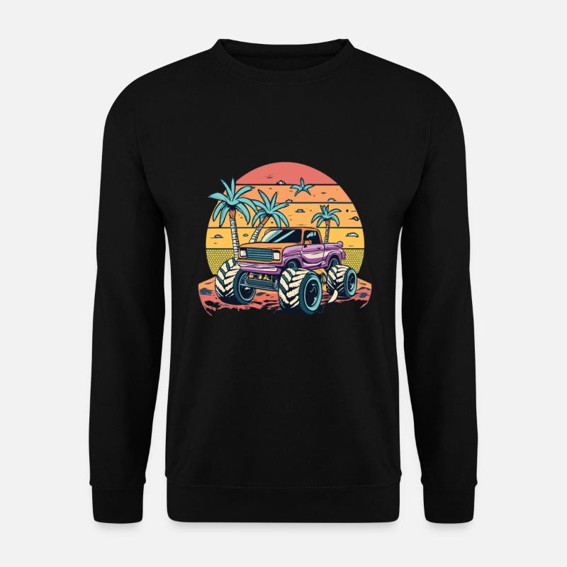 Monstertruck Monstertrucks Monstertruck Kinder - Unisex Pullover - Schwarz