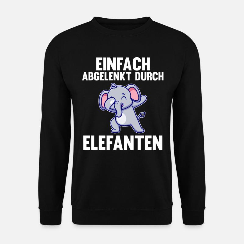 Elefant Elefanten - Unisex Pullover - Schwarz