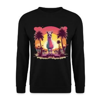 Alpaka - Unisex Pullover - Schwarz - Vorne - Alina (178cm) & Michal (187cm)