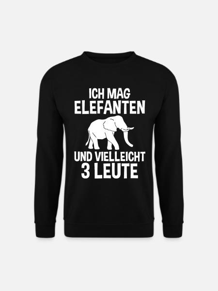 Elefant Elefanten - Unisex Pullover - Schwarz
