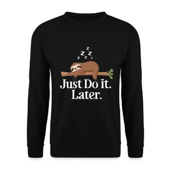 Sloth Sloth Sayings Sloth Baby Relax - Unisex Sweatshirt - black - Front - Alina (178cm) & Michal (187cm)