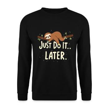sloth sloth sayings sloth baby relax - Unisex Sweatshirt - black - Front - Alina (178cm) & Michal (187cm)