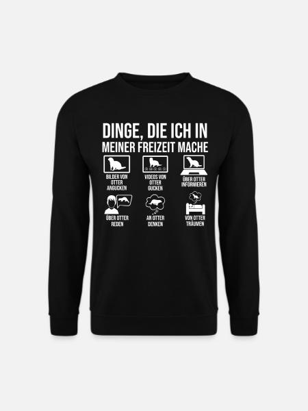 Seeotter Fischotter Otter - Unisex Pullover - Schwarz