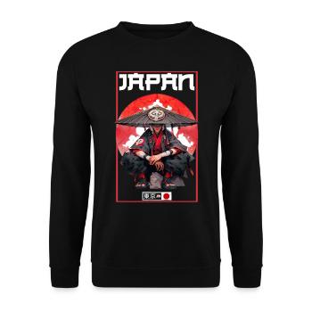 Asie 80s Samouraï Rétro Japonais Samouraï - Sweat-shirt Unisexe - noir - Devant - Alina (178cm) & Michal (187cm)