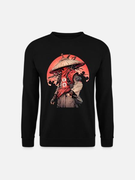 Asien 80er Japanischer Retro Samurais Samurai - Unisex Pullover - Schwarz