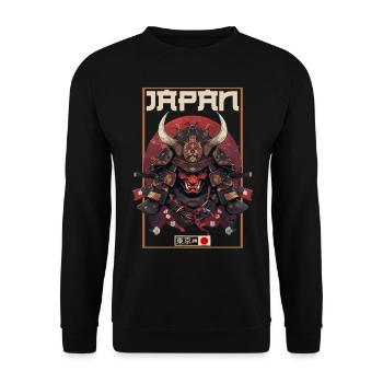Asie 80s Samouraï Rétro Japonais Samouraï - Sweat-shirt Unisexe - noir - Devant - Alina (178cm) & Michal (187cm)