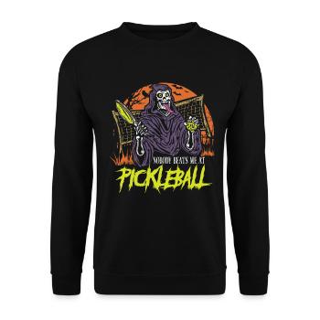 Personne ne me bat au pickleball - Sweat-shirt Unisexe - noir - Devant - Alina (178cm) & Michal (187cm)