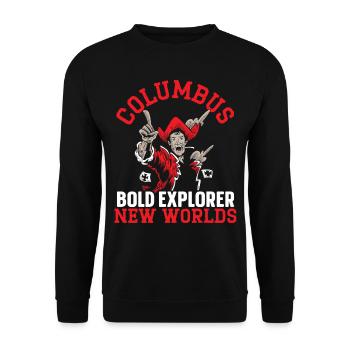 Columbus : découverte audacieuse de nouveaux mondes Columbus-T - Sweat-shirt Unisexe - noir - Devant - Alina (178cm) & Michal (187cm)