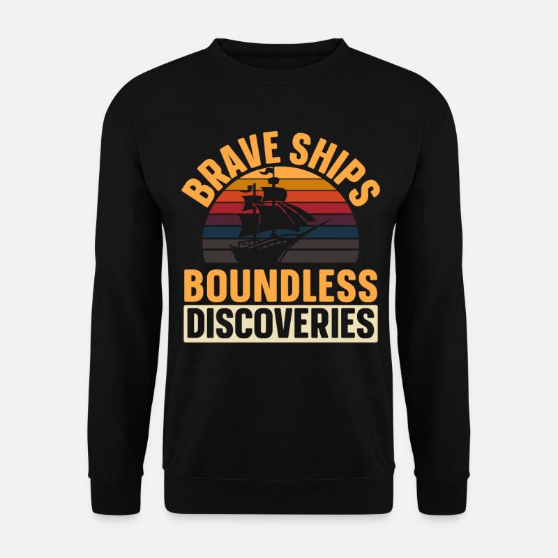 Brave Ships - Limitless Discoveries - Kolum - Unisex Sweatshirt - black