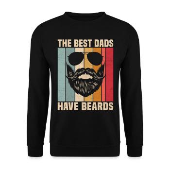 The Best Dads Have Beards - Unisex Sweatshirt - black - Front - Alina (178cm) & Michal (187cm)