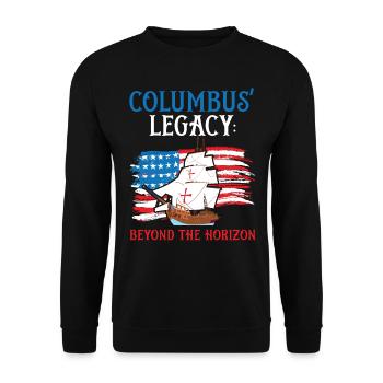 Columbus' Legacy: Beyond the Horizon Kolu - Unisex Sweatshirt - black - Front - Alina (178cm) & Michal (187cm)
