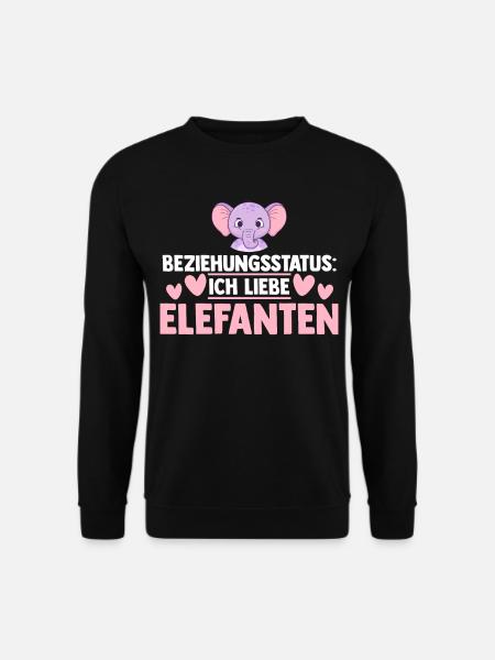 Elefant Elefanten - Unisex Pullover - Schwarz